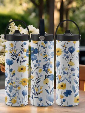 Floral Sport Tumbler, Gift For Her, Girl Cup